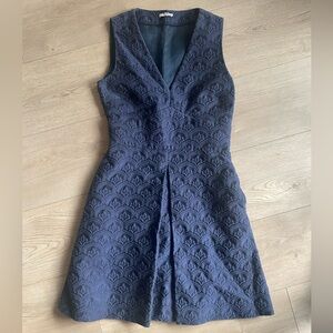 Miu Miu Midnight Blue Brocade Dress